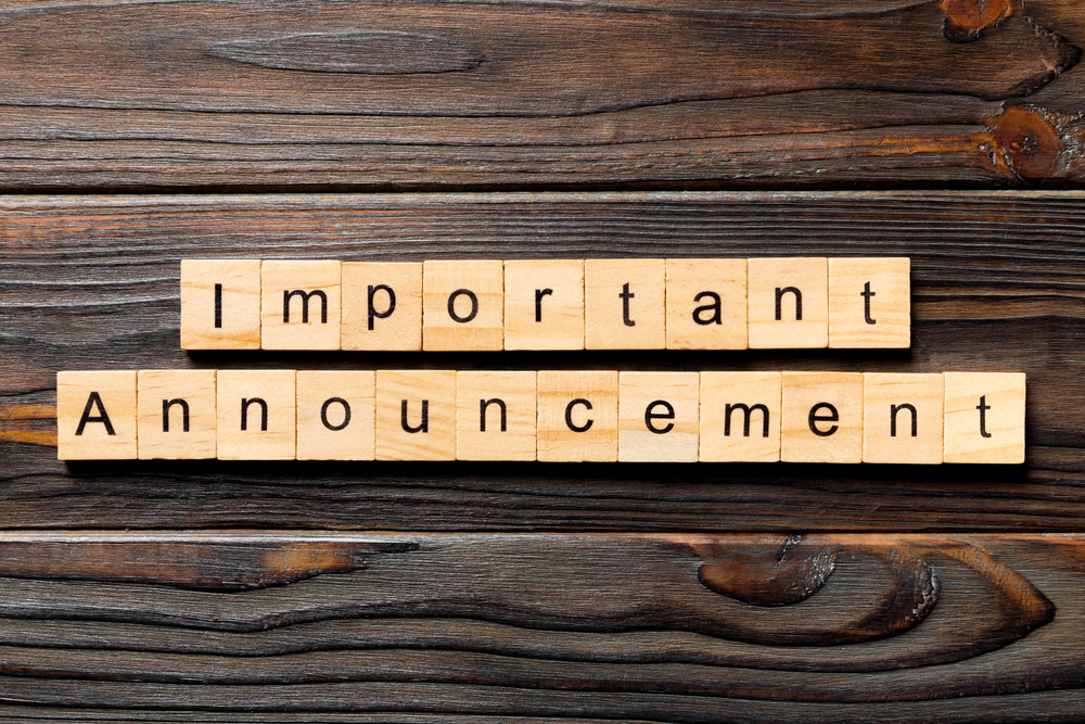 announcement graphic